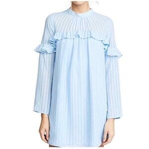 ALI & JAY Amore Mini Shift Sky Blue Striped Dress